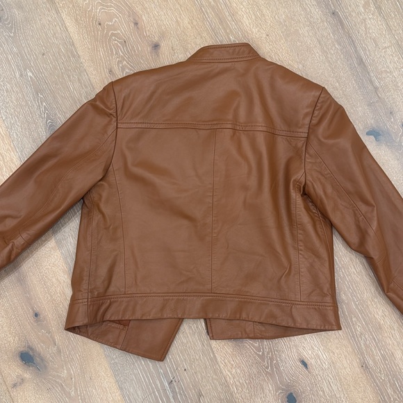 Michael Kors Leather Jacket. Brown. Size Medium. - Picture 4 of 4